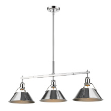 Golden 3306-LP CH-CH - Yep by Golden Lighting Orwell 3-light Island Light in Chrome